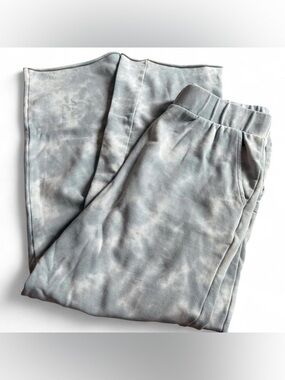 Aerie Wide Leg Sweatpants Women’s Medium Sage Green Tie Dye Lounge Pants